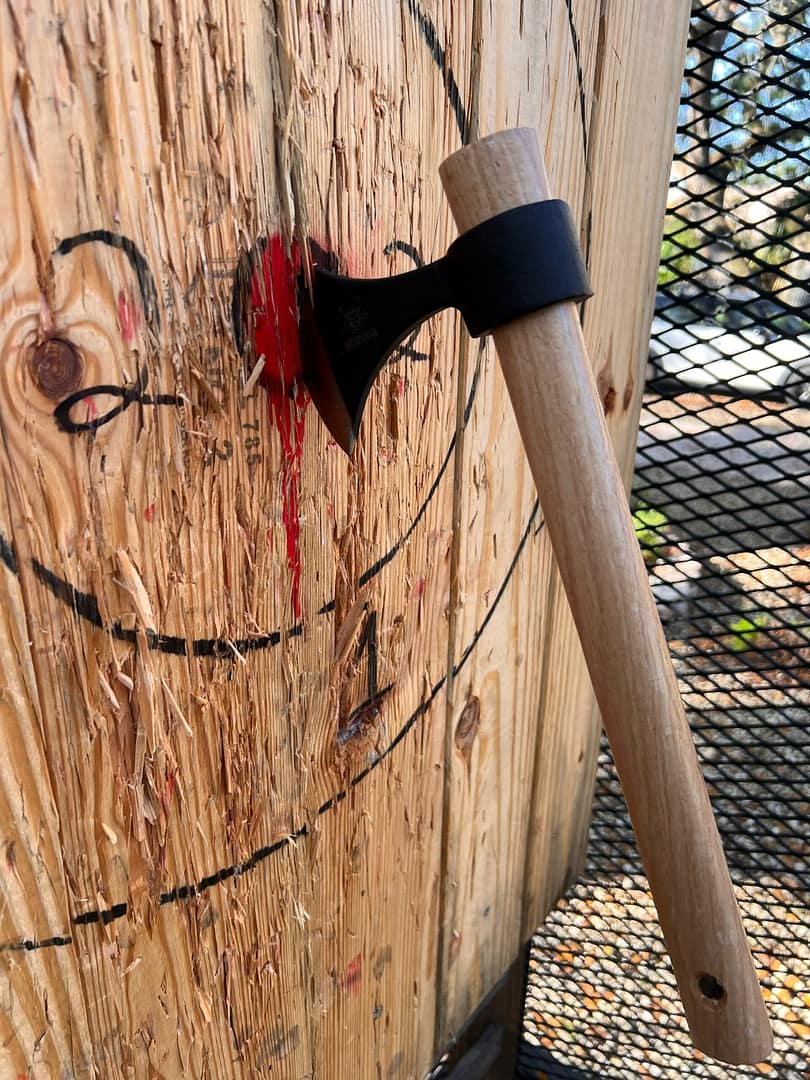 Axe hits target in white city Florida